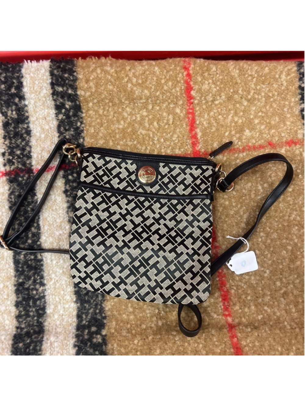 Women's Tommy Hilfiger Crossbody Bag One Size Black Beige